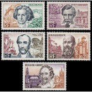 France Francia 1382/86 1963 Grandes hombres de la Comunidad Económica Europea MNH