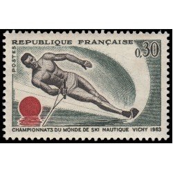 France Francia 1395 1963 Campeonato del mundo de esquí nautico (Vichy) MNH