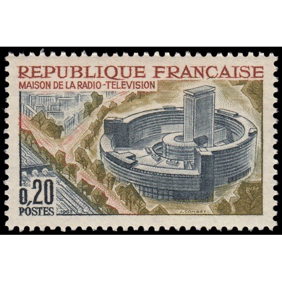 France Francia 1402 1963 Edificio de la Radiodifusión-Televisió (París) MNH