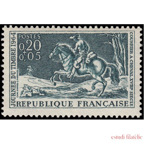 France Francia 1406 1964 Día del sello Sorteo a favor de la Cruz Roja MNH