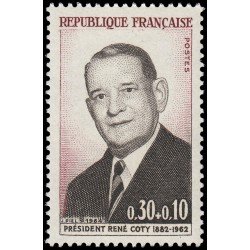 France Francia 1412 1964 2 aniv. de la muerte del presidente René Coty Sorteo Cruz Roja MNH France Francia 1412 1964 2 aniv. de la muerte del presidente René Coty Sorteo Cruz Roja MNH