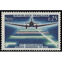 France Francia 1418 1964 25 anivrsario del servicio aeropostal nocturno MNH France Francia 1418 1964 25 anivrsario del servicio aeropostal nocturno MNH