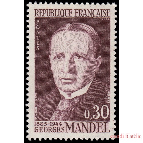 France Francia 1423 1964 20 aniv. de la muerte de Georges Mandel MNH