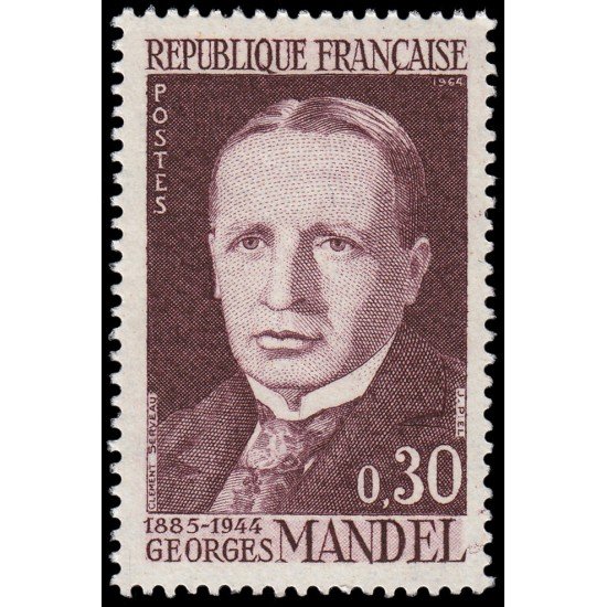 France Francia 1423 1964 20 aniv. de la muerte de Georges Mandel MNH France Francia 1423 1964 20 aniv. de la muerte de Georges Mandel MNH