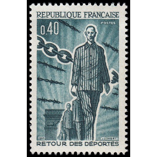 France Francia 1447 1965 20 aniv. del regreso de los deportados MNH