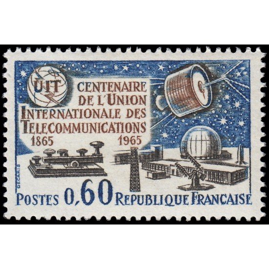 France Francia 1451 1965 Centenario de la Unión Nacional de Telecomunicaciones MNH