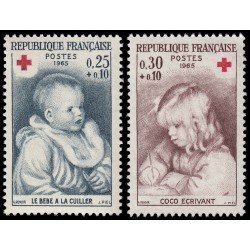 TEN/S France Francia  1466/67  1965  Sorteo de la Cruz Roja MNH