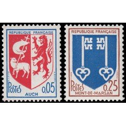 France Francia 1468/69 1966 Escudos de ciudades MNH France Francia 1468/69 1966 Escudos de ciudades MNH