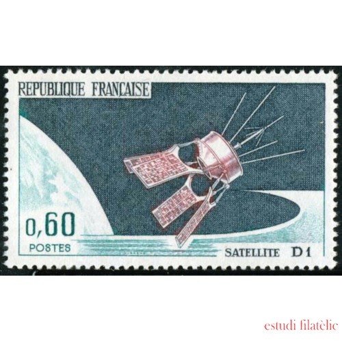 AST/S France Francia Nº 1476 1966 Lanzamiento del Satélite D1 (Sahara) Lujo