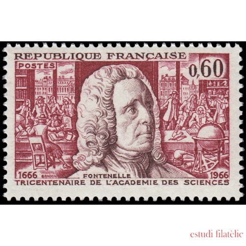 France Francia 1487 1966 3 Centenario de la Academia de Ciencias de París MNH