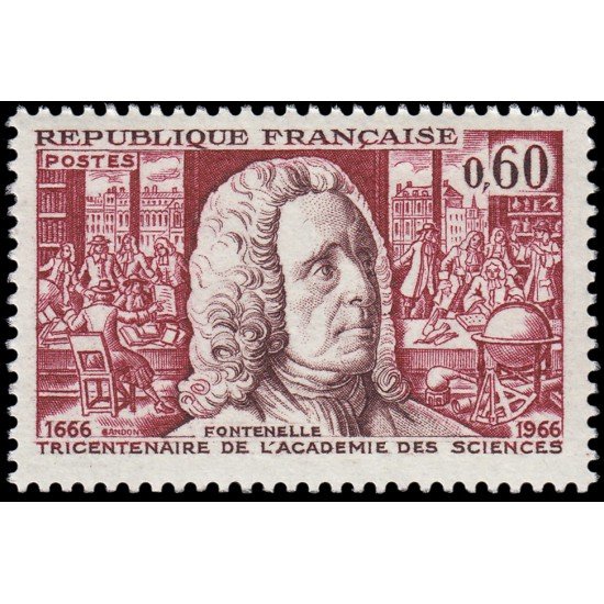 France Francia 1487 1966 3 Centenario de la Academia de Ciencias de París MNH France Francia 1487 1966 3 Centenario de la Academia de Ciencias de París MNH