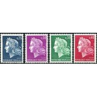 France Francia Nº 1535/36B 1967 - 69 Marianne de Cheffer MNH