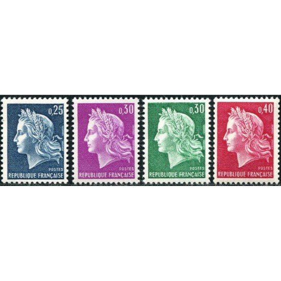 France Francia Nº 1535/36B 1967 - 69 Marianne de Cheffer MNH