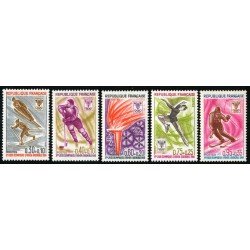 DEP7/S France Francia Nº 1543/47 1968 JJOO de invierno en Grenoble Lujo DEP7/S France Francia Nº 1543/47 1968 JJOO de invierno en Grenoble Lujo
