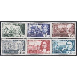 France Francia 1623/28 1970 Personaje célebres Sorteo a favor de la Cruz Roja MNH France Francia 1623/28 1970 Personaje célebres Sorteo a favor de la Cruz Roja MNH