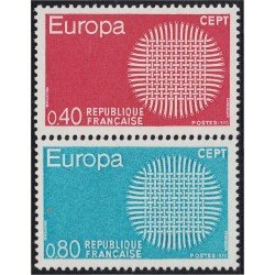 France Francia Nº 1637/38 1970 Europa Lujo