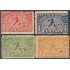 Nicaragua 678/81 1937 Atletas nicaragüenses Juegos Olímpicos de América Central Béisbol MNH