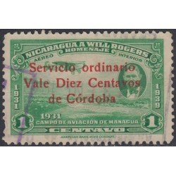 Nicaragua 704 1941 Timbre de 1939 Will Rogers Usado Nicaragua 704 1941 Timbre de 1939 Will Rogers Usado
