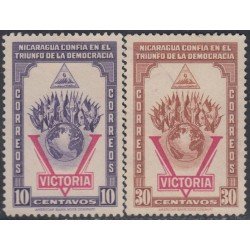 Nicaragua 707/08 1943 2º Aniversario de la declaración de guerra de Nicaragua MH Nicaragua 707/08 1943 2º Aniversario de la declaración de guerra de Nicaragua MH