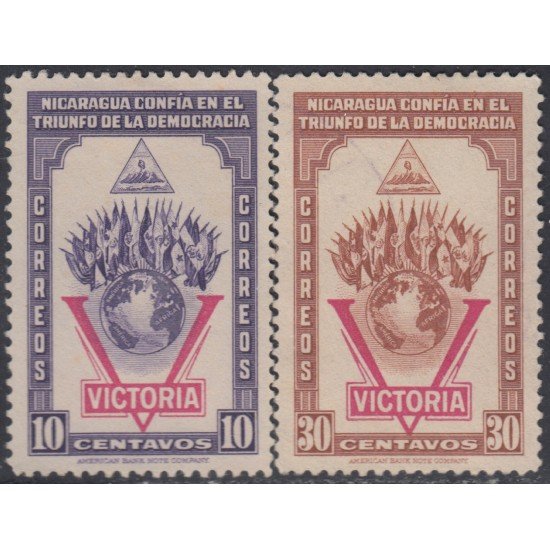Nicaragua 707/08 1943 2º Aniversario de la declaración de guerra de Nicaragua MH Nicaragua 707/08 1943 2º Aniversario de la declaración de guerra de Nicaragua MH