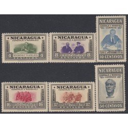 Nicaragua 713/18 1946 Homenaje al Presidente Roosevelt MNH Nicaragua 713/18 1946 Homenaje al Presidente Roosevelt MNH