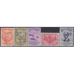 Nicaragua 781/85 1955 50 Años de Rotary International Usado Nicaragua 781/85 1955 50 Años de Rotary International Usado