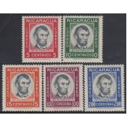 Nicaragua 846/50 1959 150 Años del nacimiento de Abraham Lincoln MH