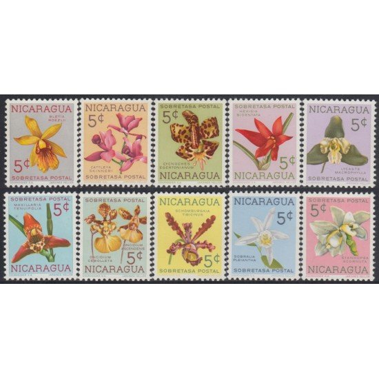 Nicaragua 859/68 1962 Orquídeas Flores Flowers MNH Nicaragua 859/68 1962 Orquídeas Flores Flowers MNH