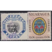 Nicaragua 884/85 1968 Timbres de 1953/62 Don Diego Chamorro Usado
