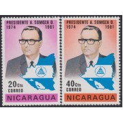 Nicaragua 1018/19 Presidente Luis A. Somoza MNH