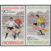 Nicaragua 1108/09 1978 Argentina 78 Copa del mundo de Fútbol MNH