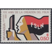 Nicaragua 1153 1981 20º Aniversario de la creación del Frente Sandinista MNH