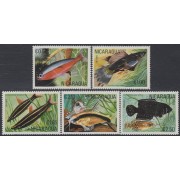 Nicaragua 1160A/E 1981 Peces Tropicales Fishes MNH