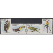 Nicaragua 1161/64 1981 Fauna Pájaros Birds MNH