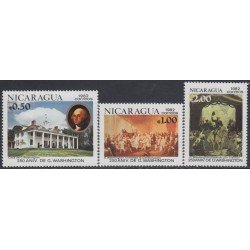 Nicaragua 1200/02 1982 250º Aniversario del nacimiento de George Washington MNH Nicaragua 1200/02 1982 250º Aniversario del nacimiento de George Washington MNH