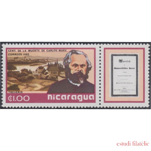 Nicaragua 1203 1982 centenario de la muerte de Karl Marx MNH