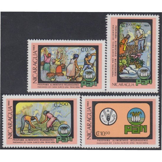 Nicaragua 1204/07 1982 Programa alimentario Nicaragüense MNH Nicaragua 1204/07 1982 Programa alimentario Nicaragüense MNH