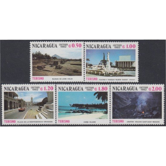 Nicaragua 1208/12 1982 Turismo tourism MNH Nicaragua 1208/12 1982 Turismo tourism MNH