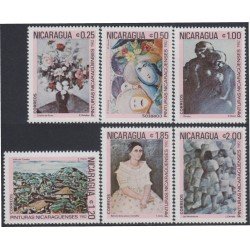 Nicaragua 1222/27 1982 Pinturas nicaragüenses MNH Nicaragua 1222/27 1982 Pinturas nicaragüenses MNH
