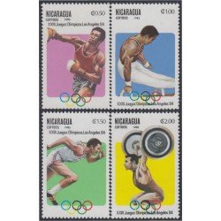 Nicaragua 1234/37 1983 Juegos Olímpicos de Verano MNH Nicaragua 1234/37 1983 Juegos Olímpicos de Verano MNH