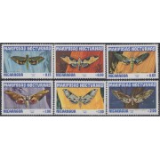 Nicaragua 1239/44 1983 Mariposas Nocturnas Butterflies MNH