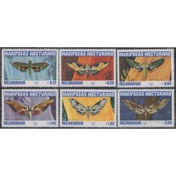 Nicaragua 1239/44 1983 Mariposas Nocturnas Butterflies MNH Nicaragua 1239/44 1983 Mariposas Nocturnas Butterflies MNH
