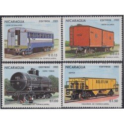 Nicaragua 1264/67 1983 Vagones de Ferrocarril MNH Nicaragua 1264/67 1983 Vagones de Ferrocarril MNH