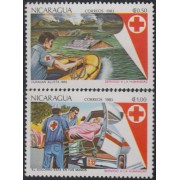 Nicaragua 1268/69 1983 Cruz Roja al servicio de la Humanidad MNH
