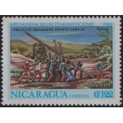 Nicaragua 1270 1983 Año Mundial de las Comunicaciones Proyecto de Matagalpa MNH