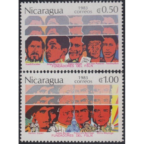 Nicaragua 1278/79 1983 Fundadores del Frente Sandinista de Liberación Nacional MNH Nicaragua 1278/79 1983 Fundadores del Frente Sandinista de Liberación Nacional MNH