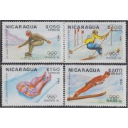 Nicaragua 1282/85 1983 Juegos de Olímpicos de Invierno en Sarajevo MNH