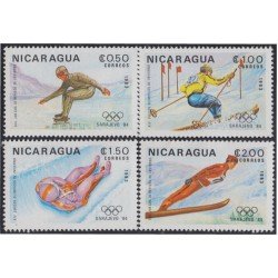 Nicaragua 1282/85 1983 Juegos de Olímpicos de Invierno en Sarajevo MNH Nicaragua 1282/85 1983 Juegos de Olímpicos de Invierno en Sarajevo MNH