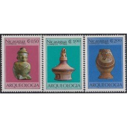 Nicaragua 1294/96 1983 Arqueología Cerámica Precolombina MNH Nicaragua 1294/96 1983 Arqueología Cerámica Precolombina MNH