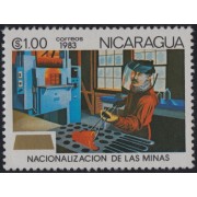 Nicaragua 1297 1983 Nacionalización de las Minas MNH